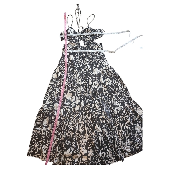 ASTR The Label Woman's Dress Cassini Floral Strappy Tiered Satin Sundress - Picture 6 of 10